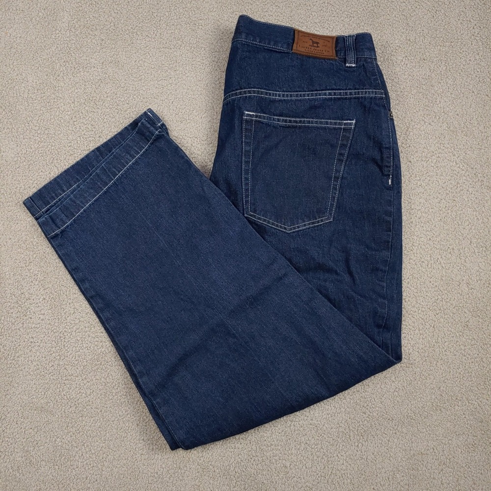 Lauren Jeans Co - Ralph Lauren Women's Pants - 34x16 Blue Dark Wash Crop Capris